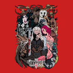 Свитшот хлопковый мужской The Witcher wild hunt, цвет: красный — фото 2