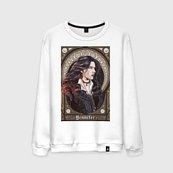 Свитшот хлопковый мужской The Witcher, Yennefer, цвет: белый