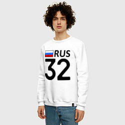 Свитшот хлопковый мужской RUS 32, цвет: белый — фото 2