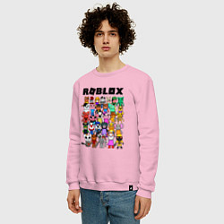 Свитшот хлопковый мужской ROBLOX PIGGY, цвет: светло-розовый — фото 2
