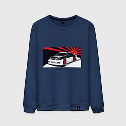 Свитшот хлопковый мужской Дрифт, цвет: тёмно-синий