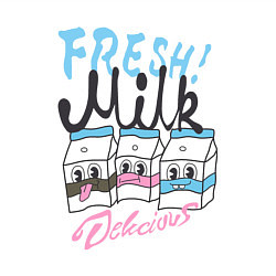 Свитшот хлопковый мужской Fresh Milk, цвет: белый — фото 2