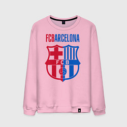 Свитшот хлопковый мужской Barcelona FC, цвет: светло-розовый
