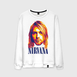 Свитшот хлопковый мужской Nirvana, цвет: белый