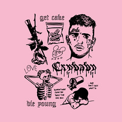 Свитшот хлопковый мужской LIL PEEP, цвет: светло-розовый — фото 2