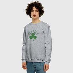 Свитшот хлопковый мужской Boston Celtics, цвет: меланж — фото 2