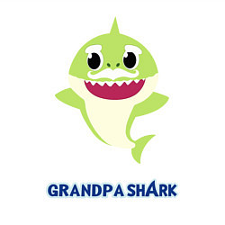 Свитшот хлопковый мужской Baby Shark Grandpa, цвет: белый — фото 2