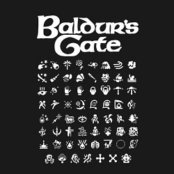 Свитшот хлопковый мужской BALDURS GATE, цвет: черный — фото 2