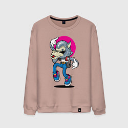 Свитшот хлопковый мужской Hipster, цвет: пыльно-розовый