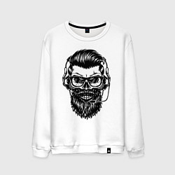 Свитшот хлопковый мужской Hipster, цвет: белый