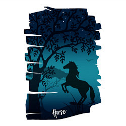 Свитшот хлопковый мужской Конь, цвет: белый — фото 2