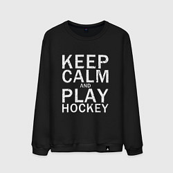 Свитшот хлопковый мужской K C a Play Hockey, цвет: черный