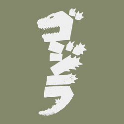 Свитшот хлопковый мужской Годзилла, цвет: авокадо — фото 2