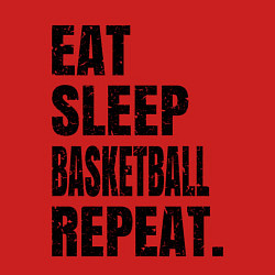 Свитшот хлопковый мужской EAT SLEEP BASKETBALL REPEAT, цвет: красный — фото 2