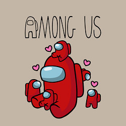 Свитшот хлопковый мужской Among Us love baby, цвет: миндальный — фото 2