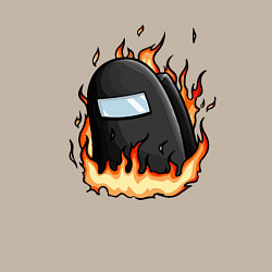 Свитшот хлопковый мужской Among Us fire, цвет: миндальный — фото 2