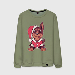 Мужской свитшот Рождественский пёсик