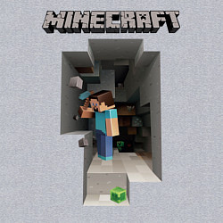 Свитшот хлопковый мужской Minecraft, цвет: меланж — фото 2