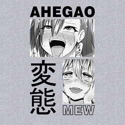 Свитшот хлопковый мужской Ahegao, цвет: меланж — фото 2