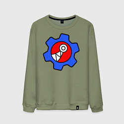 Свитшот хлопковый мужской На скейте в бесконечность, цвет: авокадо