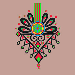 Свитшот хлопковый мужской Польский узор Парзеница, цвет: пыльно-розовый — фото 2