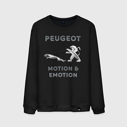 Свитшот хлопковый мужской Пежо Ягуар Emotion, цвет: черный
