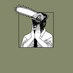 Свитшот хлопковый мужской Человек Бензопила Дэнджи, цвет: авокадо — фото 2