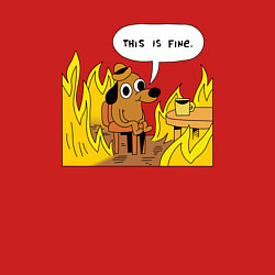 Свитшот хлопковый мужской This is Fine, цвет: красный — фото 2