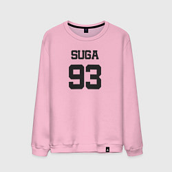 Свитшот хлопковый мужской BTS - Suga 93, цвет: светло-розовый