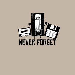 Свитшот хлопковый мужской Never Forget Эпоха VHS, цвет: миндальный — фото 2