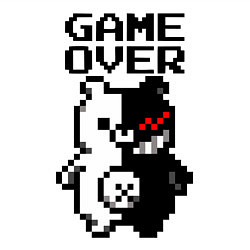 Свитшот хлопковый мужской MONOKUMA GAME OVER, цвет: белый — фото 2