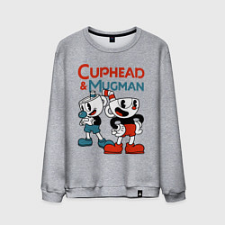 Мужской свитшот Cuphead & Mugman