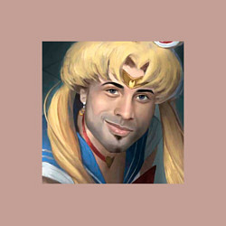 Свитшот хлопковый мужской Сейлор Мун, цвет: пыльно-розовый — фото 2