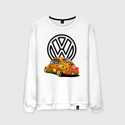 Свитшот хлопковый мужской Volkswagen, цвет: белый
