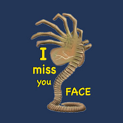 Свитшот хлопковый мужской I miss you face, цвет: тёмно-синий — фото 2