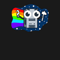 Свитшот хлопковый мужской Нян-комп, цвет: черный — фото 2