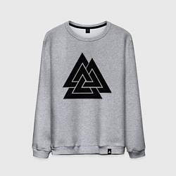 Свитшот хлопковый мужской Валькнут Valknut Z, цвет: меланж
