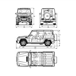 Свитшот хлопковый мужской MERCEDES-BENZ G-CLASS СХЕМА, цвет: белый — фото 2
