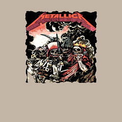 Свитшот хлопковый мужской METALLICA HARD ROCK, цвет: миндальный — фото 2