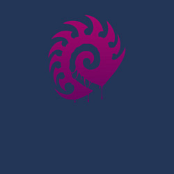 Свитшот хлопковый мужской Zerg logo Purple, цвет: тёмно-синий — фото 2