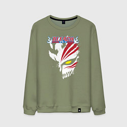 Свитшот хлопковый мужской БЛИЧ МАСКА BLEACH MASK, цвет: авокадо