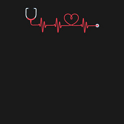 Свитшот хлопковый мужской Стетоскоп, цвет: черный — фото 2