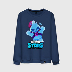 Свитшот хлопковый мужской Сквик Squeak Brawl Stars, цвет: тёмно-синий