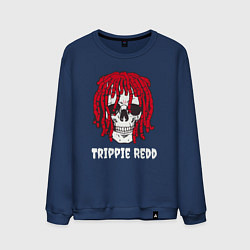 Свитшот хлопковый мужской TRIPPIE REDD, цвет: тёмно-синий