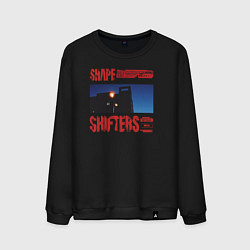 Свитшот хлопковый мужской Shape shifters grunge vintage, цвет: черный