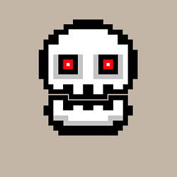 Свитшот хлопковый мужской Skull Geometry Dash, цвет: миндальный — фото 2