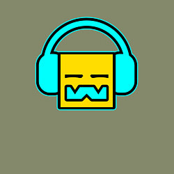 Свитшот хлопковый мужской Geometry Dash: Music, цвет: авокадо — фото 2