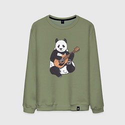 Мужской свитшот Панда гитарист Panda Guitar