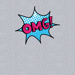Свитшот хлопковый мужской OMG speech balloon, цвет: меланж — фото 2