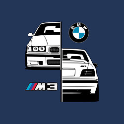 Свитшот хлопковый мужской BMW M3 E 36 БМВ М3 E 36, цвет: тёмно-синий — фото 2